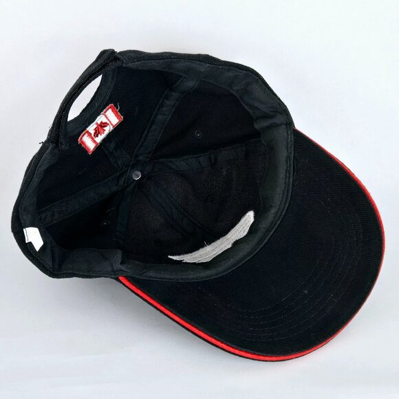 HONDA Trucker Hat Classic Cap Baseball Hat Black White Embroidered Canada Flag - Picture 8 of 10